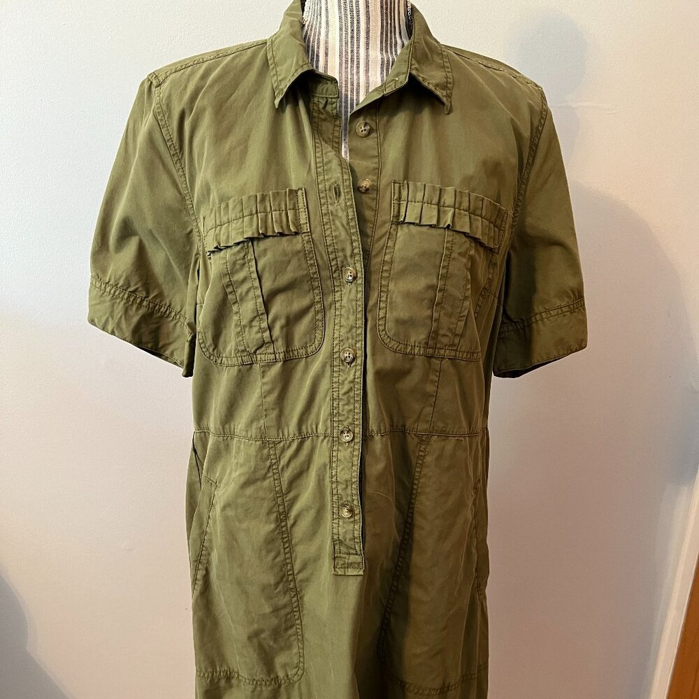 Safari-style cotton shirtdress
